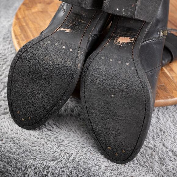 Frye Womens Size 9 M Patty Artisan Ankle Boots Black Leather Side Zip Heel EUC - Picture 9 of 10